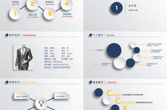述職報告競聘轉正個人簡歷實習匯報PPT模板