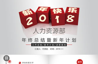 人力資源部年終總計暨新年計劃ppt