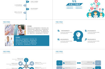 2019年藍色簡約醫學護理PPT模板