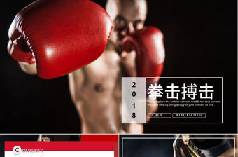 動感拳擊比賽自由格斗搏擊MMA比賽ppt