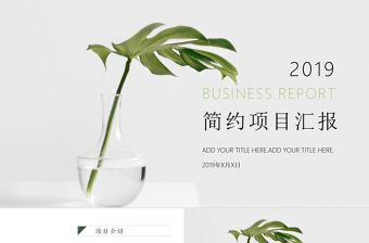 簡約項目匯報PPT模板