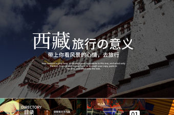 美麗西藏旅游風光西藏文化PPT