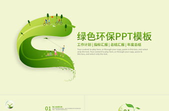 綠色環保發電清潔能源工作匯報動態PPT模板