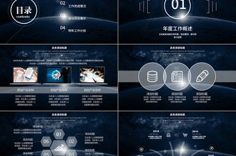黑色商務動態大氣工作匯報工作總結PPT
