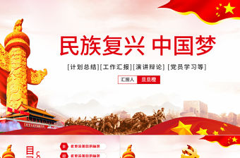 中國夢富強夢PPT模板