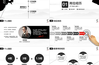 極致簡約攀登高峰崗位競聘工作計(jì)劃PPT