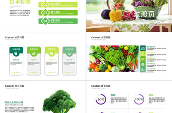 健康飲食食物營養搭配PPT模板