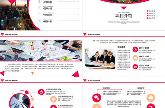 大氣商務公司企業簡介產品推廣PPT模板