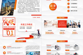 年終總結工作匯報告新年計劃PPT模板下載