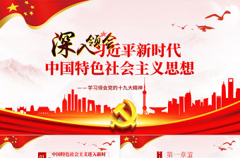 2019年中國特色社會主義精神PPT模板