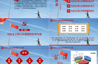 原創(chuàng)學(xué)習(xí)貫徹社會(huì)主義核心價(jià)值觀黨建黨課PPT--含講稿