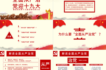 全面從嚴(yán)治黨，迎十九大PPT模板