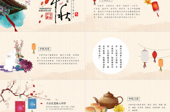 中秋祝福語賀卡ppt模板