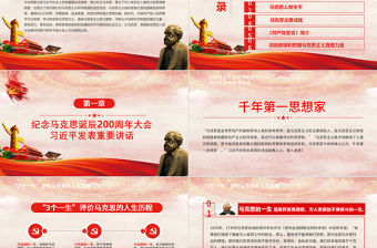 馬克思誕辰200周年總書記重要講話PPT