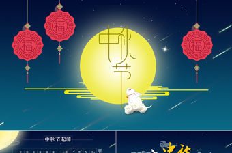 中秋節日賀卡PPT模板