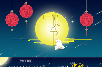 中秋節(jié)日賀卡PPT模板