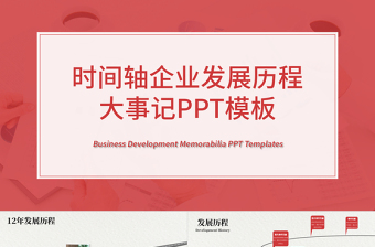 時間軸公司發(fā)展歷程企業(yè)大事記PPT模板