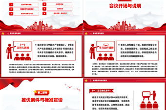 黨政風黨員大會推優(yōu)會議記錄PPT課件模板