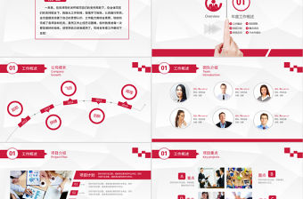 2019年大氣年終總結工作匯報動態PPT