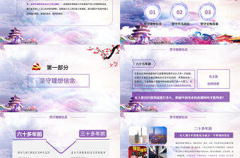 紫色大氣黨政機關共青團我們的堅守貫徹黨的十九大精神PPT