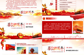 原創(chuàng)2019年建國70周年中國正青春國慶愛國PPT-版權(quán)可商用