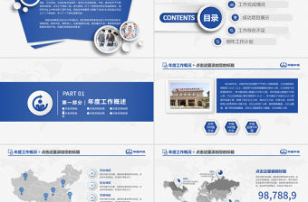 原創藍色大氣中國中鐵集團工作計劃動態PPT-版權可商用