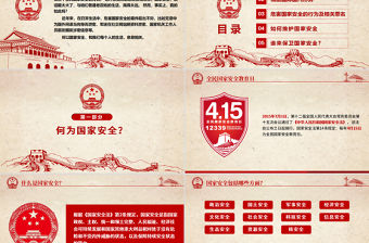 4.15全民國家安全教育日班會黨建PPT