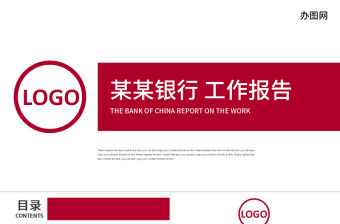 中國銀行工作總結數據報告PPT