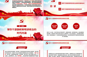 原創新時代領導干部必須旗幟鮮明講政治黨建PPT