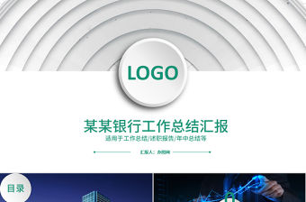 精美微立體中國農業銀行工作匯報PPT模板幻燈片