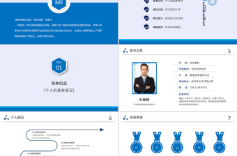 PPT個人簡歷求職競聘述職報告大氣模板模版幻燈