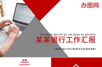 2018簡潔精致北京銀行工作PPT模板