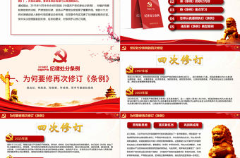 2019年紅色中國共產黨處分條例PPT模板