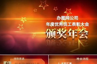 2018年會頒獎典禮表彰會PPT模板