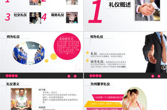 禮儀培訓通用ppt模板幻燈片