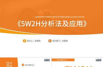 5W2H分析法及應用培訓PPT框架完整