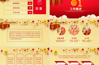 食品公司2018年終總結ppt動態模板