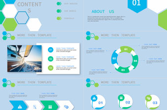 219公司簡介拼色通用PPT模板