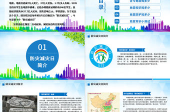 原創512防災減災日地震安全主題班會PPT-版權可商用