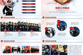 原創(chuàng)公安局警察交警隊(duì)特警派出所民警PPT模板-版權(quán)可商用