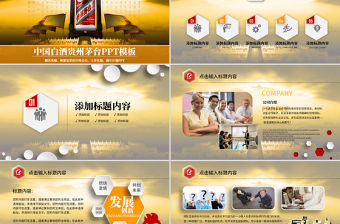 原創(chuàng)大氣白酒行業(yè)茅臺(tái)ppt模板-版權(quán)可商用