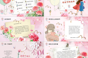 感恩母親節主題班會電子賀卡溫馨動畫視頻開場祝福合集PPT