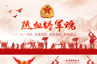 八一軍隊改革部隊教育軍事國防PPT模板