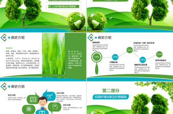 原創醫療肺部感染護理查房PPT模板