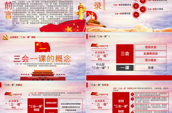 基層黨支部黨建工作三會一課黨課黨政PPT