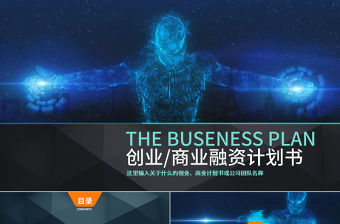 2021年商業融資企劃書PPT模板