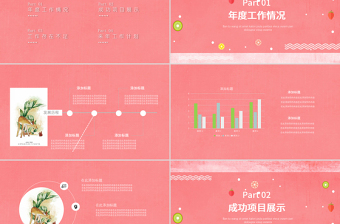 创意精致水果日系缤纷教育课件总结通用PPT模板