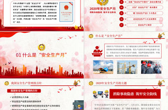 2020全新安全生產月企業宣傳教育PPT模板