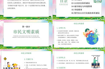 綠色創建文明城市我們共同努力PPT模板