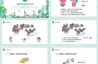 人教版小學(xué)一年級數(shù)學(xué)上冊第三課第三課時：1~5的認識和加減法——加減法的初步認識（含配套教案）課件PPT